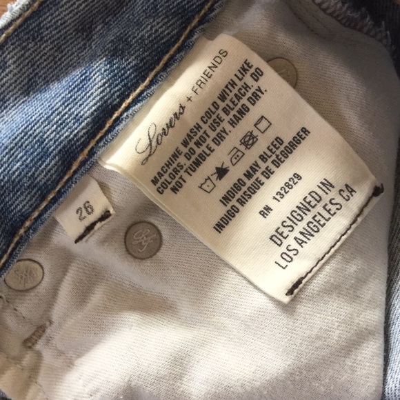 Lovers + Friends Button Fly Light Wash Jeans 26 - Picture 6 of 11